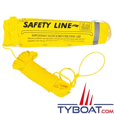 Imnasa - Ligne de jet pour bouée de sauvetage avec sac de protection - 30 mètres