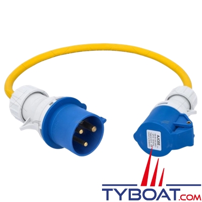Adaptateur pour prise CEE17 32A (Mâle) vers CEE17 16A (Femelle)