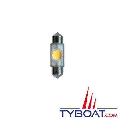 Ampoule navette 1 LED 12V 11x35 mm 1W 