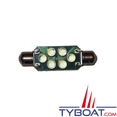 Ampoule navette 6 LED 12V 44mm