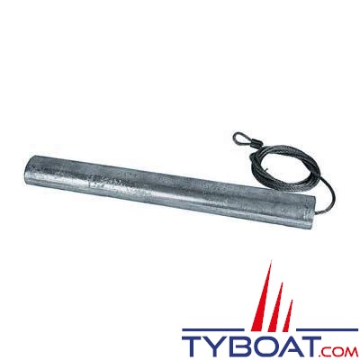 Anode de mouillage à pendre longueur 300 x Ø 30 mm - 1,6 Kg