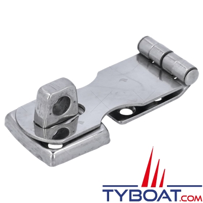 Attache-capot à cadenas - anneau pivotant - inox - 70x25mm