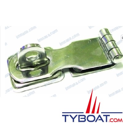 Attache-capot à cadenas - anneau pivotant - inox - 95 mm