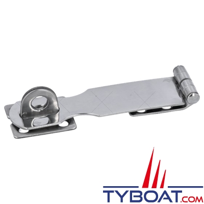 Attache-capot à cadenas - anneau pivotant - inox - 95x25 mm