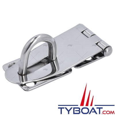 Attache-capot à cadenas - inox - 76x30mm