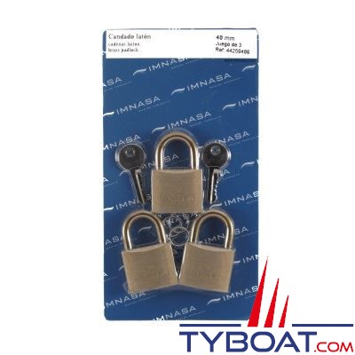 Cadenas laiton 40mm longueur anse 20 mm -par 3 pièces