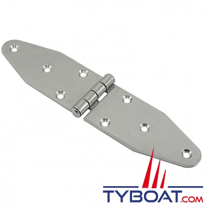 Charnière inox longueur 175 x largeur 41 mm épaisseur 2 mm