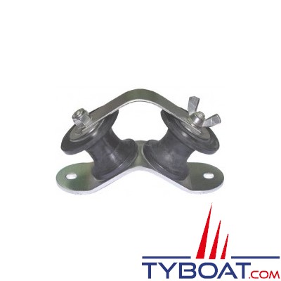 Chaumard à galet pour cordage arrière - Ø max 24 mm