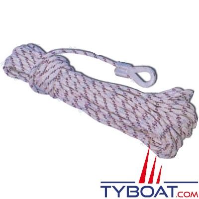 Cordage plombé  spécial pour les ancres aluminium - Ø 10mm - 30 mètres (20 + 10 avec plomb)