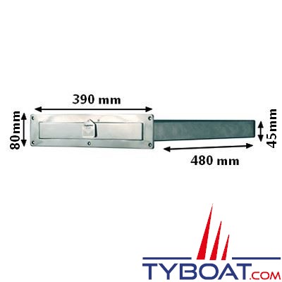 Echelle encastrable inox 3 échelons pliables longueur 880 mm