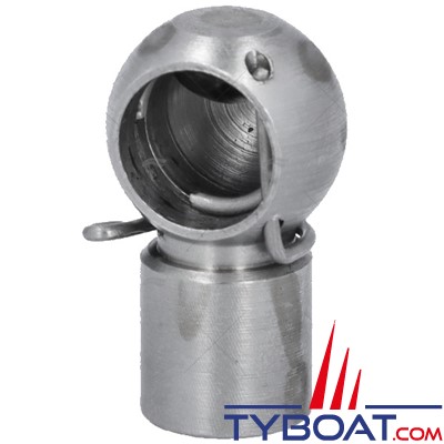 Embout pour amortisseur - inox - Ø intérieur 10 mm -  à visser Ø 6 mm
