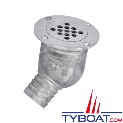 Évacuation inox avec grille amovible sortie Ø 1