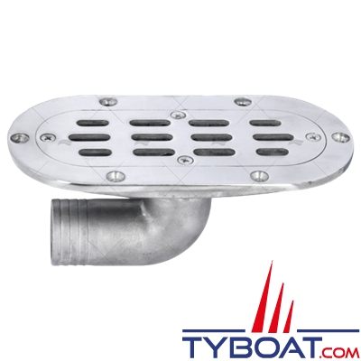 Évacuation inox avec grille démontable sortie Ø 1