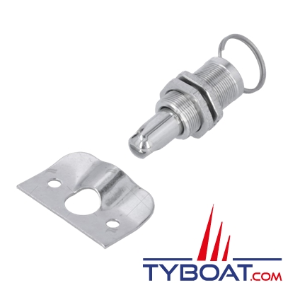 Fermeture de capot à ressort cadenassable  - Inox 316 - Ø 13 mm - perçage 20 mm