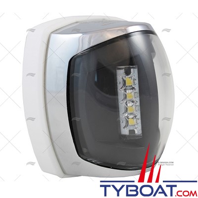 Feu de navigation LED - bicolore - inox et blanc - 2 MN - 12 Volts - IP65