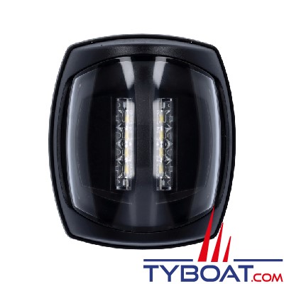 Feu de navigation LED - hune lumière blanche - polycarbonate noir - 2 MN - 12 Volts - IP65