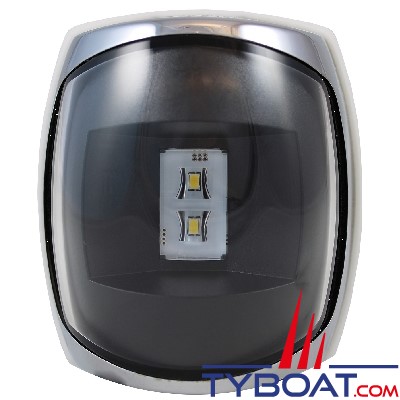 Feu de navigation LED - poupe lumière blanche - inox et blanc - 2 MN - 12 Volts - IP65