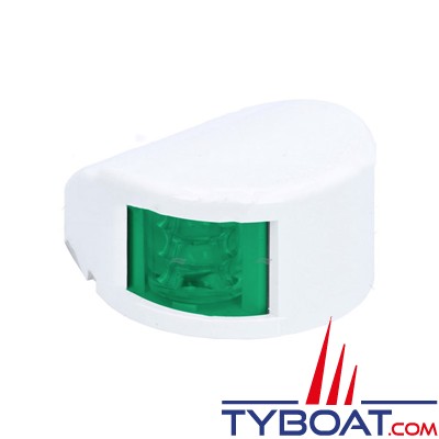 Feu de navigation plat - pvc blanc - tribord- 12 volts