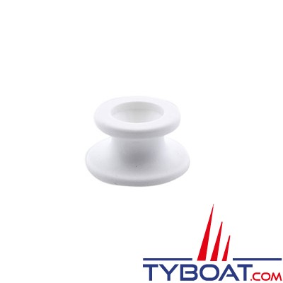 Fixation plastique pour taud ou capote - Ø 12 mm - Blanc - à l'unité