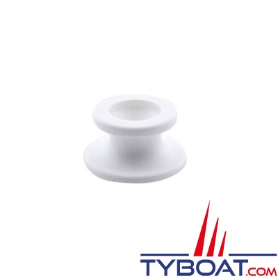 Fixation plastique pour taud ou capote - hauteur 12mm - Ø 20/25mm - blanc