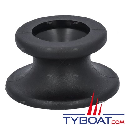 Fixation plastique pour taud ou capote - hauteur 12mm - Ø 20/25mm - noir