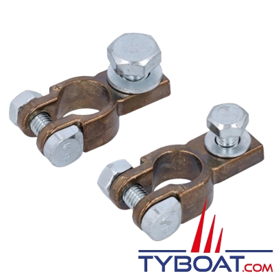 Kit cosses à batterie M10/M8 - laiton - (x2) 