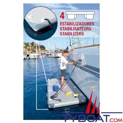 Plateforme de travail gonflable PVC - 3x1,40m