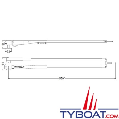 Speich - Bras pantographe en inox 316 - Connection universelle - E95P