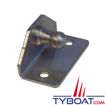 Support pour amortisseur 90° - inox - 45x24x24mm - avec boule Ø 10mm