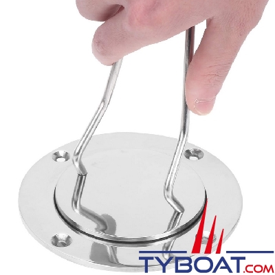 Trappe de visite - Inox 316 - avec clé - Ø intérieur 102mm - Ø extérieur 149mm