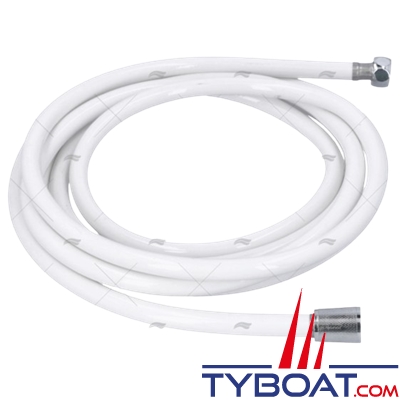 Tuyau de douche - blanc - 4 mètres