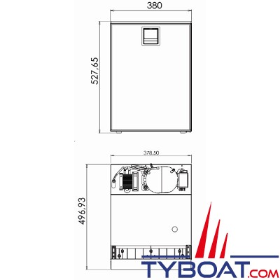 Indel Marine - BI29 Dual - Coffre à encastrer 29L - +10°C à -12°C