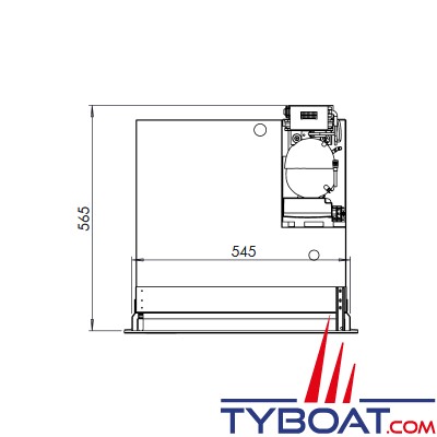 Indel Marine - Congélateur CR90F CT Cruise Classic Line - finition inox CT (Clean Touch) - 90 Litres - 12/24V