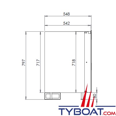 Indel Marine - Réfrigérateur 2 tiroirs - 190 litres -  Drawer DR190 inox