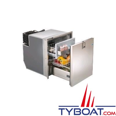 Indel Marine - Réfrigérateur à 1 tiroir + freezer 49 Litres - Drawer DR49 Inox - 12/24 Volts