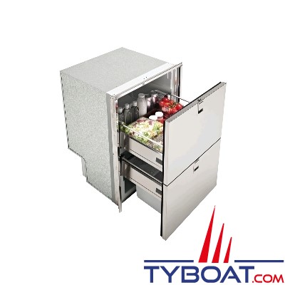 Indel Marine - Réfrigérateur à 2 tiroirs inox 95 + 65L - Drawer DR160 Inox - 12/24 Volts