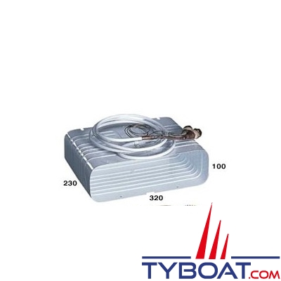 Indel Marine - Evaporateur caisson 320 x 230 x 100 mm avec raccords SBF00029AA