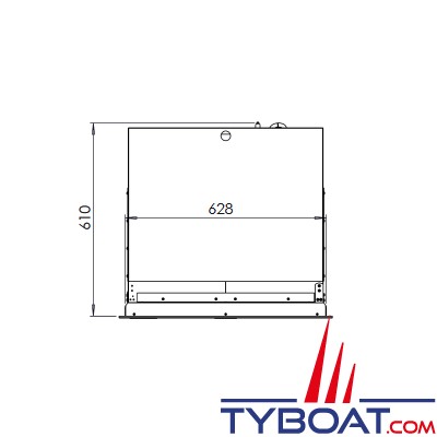 Indel Marine - Réfrigérateur 160+95L Conservateur 65L - CR320 Cruise Combi Inox - 12/24V