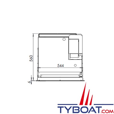 Indel Marine - Réfrigérateur congélateur (130+90 litres) Cruise 220 (Inox Combi) - 12/24V