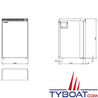 Indel Marine - Réfrigérateur CR100 Cruise Classic Line - 100 litres - standard - 12/24V