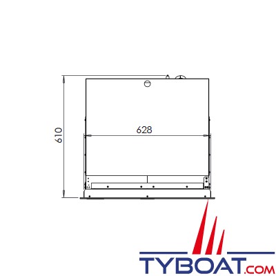 Indel Marine - Réfrigérateur CR320 (160+95+65 litres) Cruise Combi Inox - 12/24V