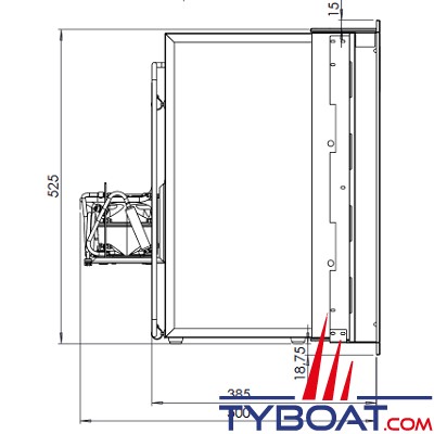 Indel Marine - Réfrigérateur CR42CT Cruise Clean Touch - 42 Litres - inox - 12/24V