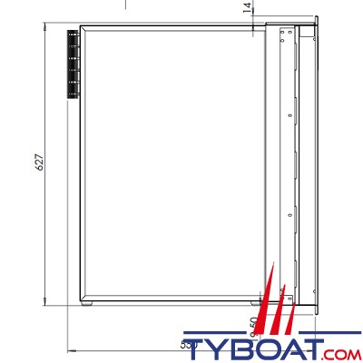 Indel Marine - Réfrigérateur CR85CT Cruise Clean Touch - 85 Litres - inox - 12/24V