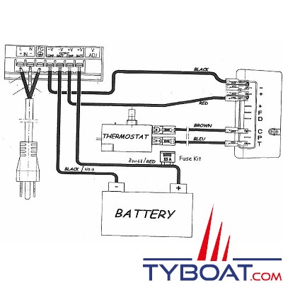 Indel Marine - Alimentation Z999561  pour groupes et réfrigérateurs mono-compresseur - 115/230 v - 24 volts