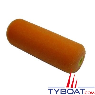 Rouleau laqueur mousse floquée orange 11 cm