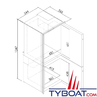 Isotherm - Réfrigérateur Congélateur CR195 (130+60 litres) Inox Combi Line - 12/24V