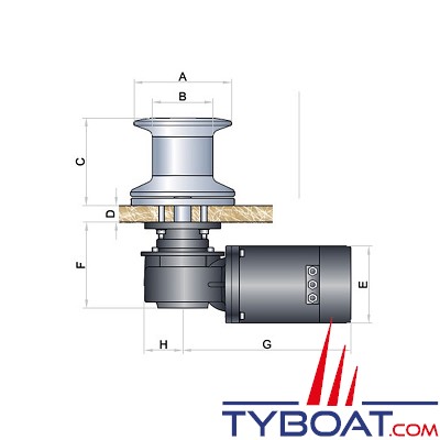 Italwinch - HERON - Cabestan électrique - 12v - 1500w