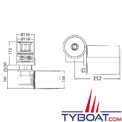 Italwinch - Smart R3 - Guindeau électrique - 24 volts - 1000 watts - sans poupée - Ø chaîne 8mm