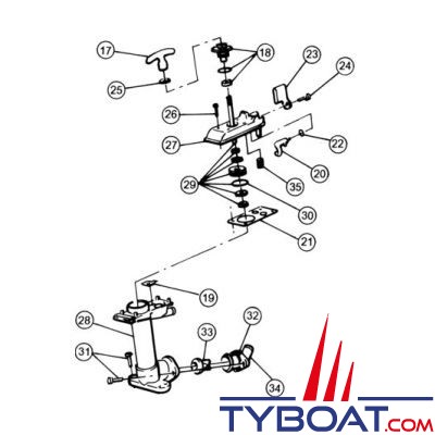 Jabsco - Clapet de sortie (Joker-Valve) 29092-1000 tous modèles toilettes / convertisseur Jabsco 29090, 29120, 29100, 29200 et 58XX0 (partie de 58109-1000)