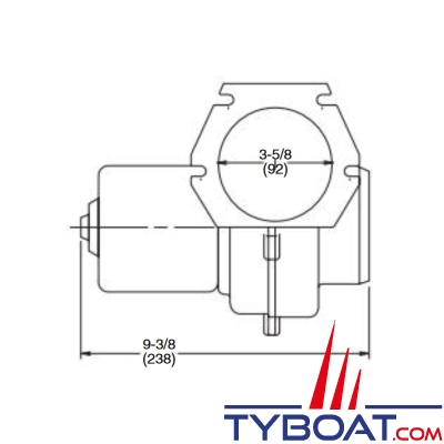 Jabsco - Ventilateur 35760-0092 - 12 Volts - 7,1m3/minute - Montage sur cloison